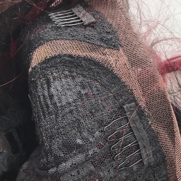 STUNNING OMBRÉ  DARK TO COOL RED LAYER WITH BANG - Picture 9 of 11